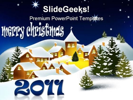 Merry Christmas01 Festival PowerPoint Template 1010 Merry Christmas01 Festival PowerPoint Template 1010