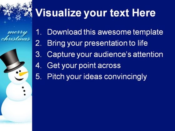 merry christmas01 holidays powerpoint template 1010 text