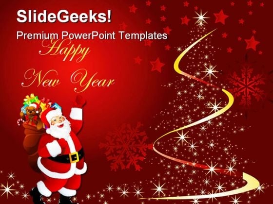 merry christmas02 holidays powerpoint template 1010 title