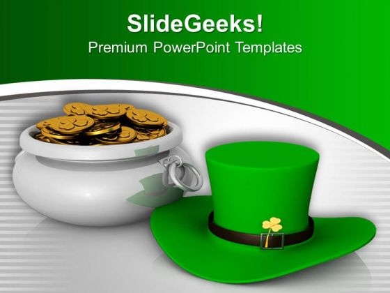 Money And Hat For Happy Patrick Day PowerPoint Templates Ppt Backgrounds For Slides 0713 Money And Hat For Happy Patrick Day PowerPoint Templates Ppt Backgrounds For Slides 0713