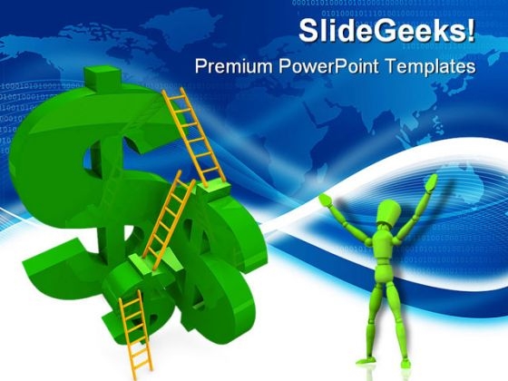 Money Ladders Leadership PowerPoint Templates And PowerPoint Backgrounds 0611 Money Ladders Leadership PowerPoint Templates And PowerPoint Backgrounds 0611