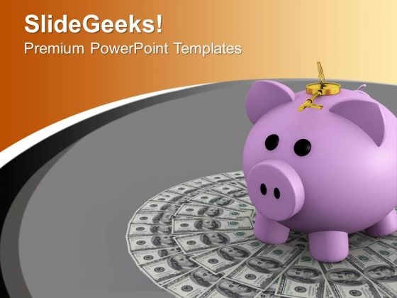 Money With Locked Piggy Bank PowerPoint Templates Ppt Backgrounds For Slides 0213 Money With Locked Piggy Bank PowerPoint Templates Ppt Backgrounds For Slides 0213