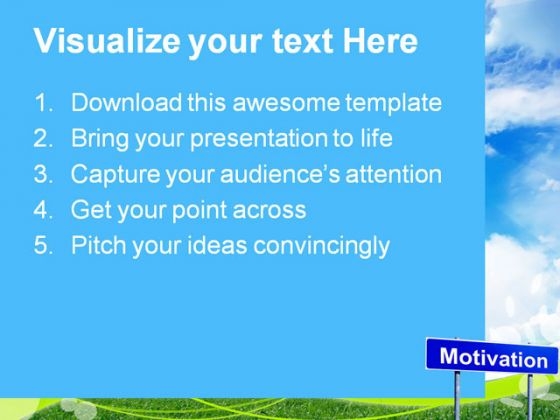 motivation_signpost_business_metaphor_powerpoint_templates_and_powerpoint_backgrounds_0911_text