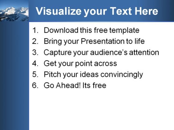 Gorgeous Mountain View PowerPoint Template researched unique