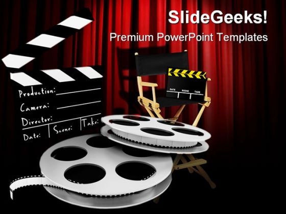 Movies Director Entertainment PowerPoint Templates And PowerPoint Backgrounds 0311 Movies Director Entertainment PowerPoint Templates And PowerPoint Backgrounds 0311