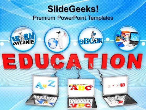Multiple Wired To Education Children PowerPoint Templates And PowerPoint Themes 0912
