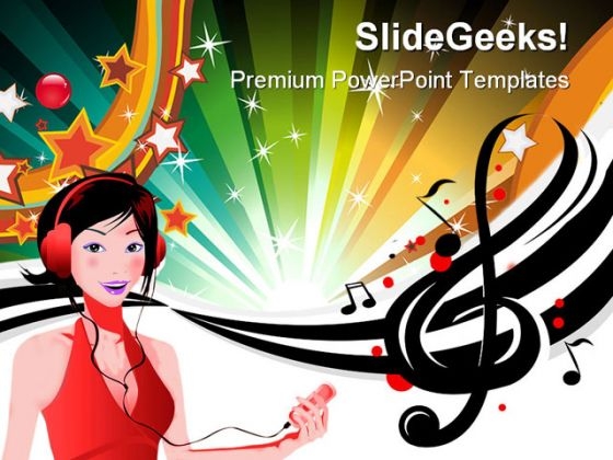 Music Girl Abstract PowerPoint Templates And PowerPoint Backgrounds 0511 Music Girl Abstract PowerPoint Templates And PowerPoint Backgrounds 0511