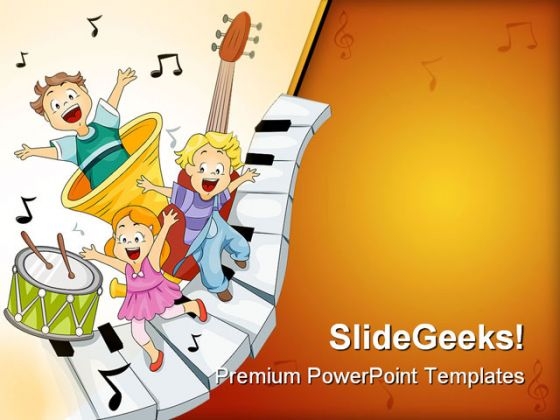 Musical Notes Entertainment PowerPoint Themes And PowerPoint Slides 0411 -  PowerPoint Templates