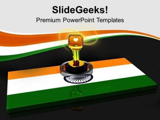 National Flag Key On It India Safety PowerPoint Templates Ppt Backgrounds For Slides 0213