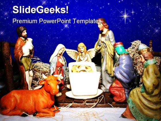Nativity Birth Christ Religion PowerPoint Template 0610 Nativity Birth Christ Religion PowerPoint Template 0610
