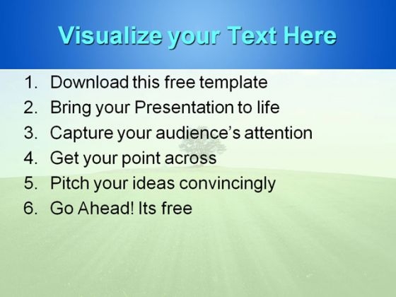 Beautiful Nature PowerPoint Template content ready