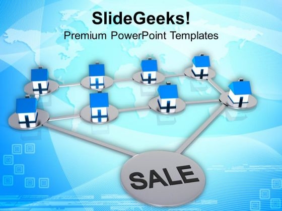 Network Of House Sale Finance PowerPoint Templates Ppt Backgrounds For Slides 0113 Network Of House Sale Finance PowerPoint Templates Ppt Backgrounds For Slides 0113