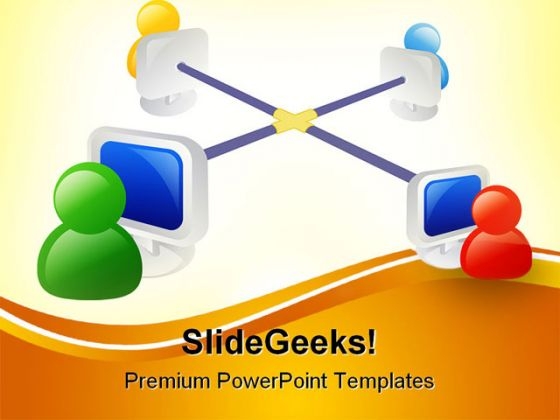 Networking Internet PowerPoint Template 1010 Networking Internet PowerPoint Template 1010