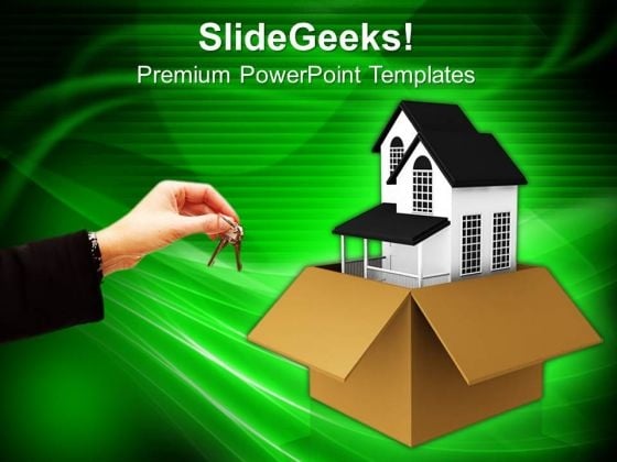 New House For Gift Concept PowerPoint Templates And PowerPoint Themes 0912 New House For Gift Concept PowerPoint Templates And PowerPoint Themes 0912