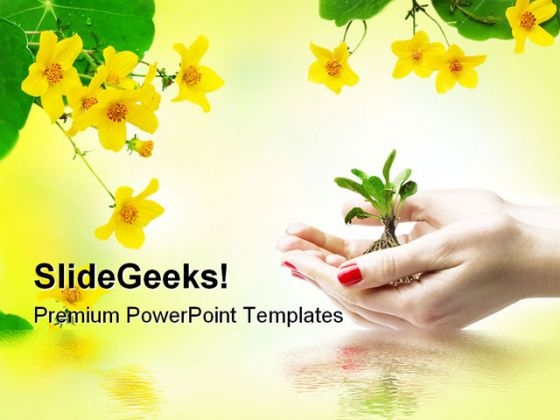 New Life In Hand Beauty PowerPoint Themes And PowerPoint Slides 0711 New Life In Hand Beauty PowerPoint Themes And PowerPoint Slides 0711