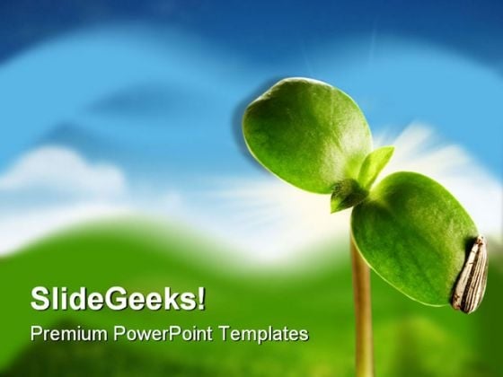 New Life Nature PowerPoint Template 0810 - PowerPoint Templates