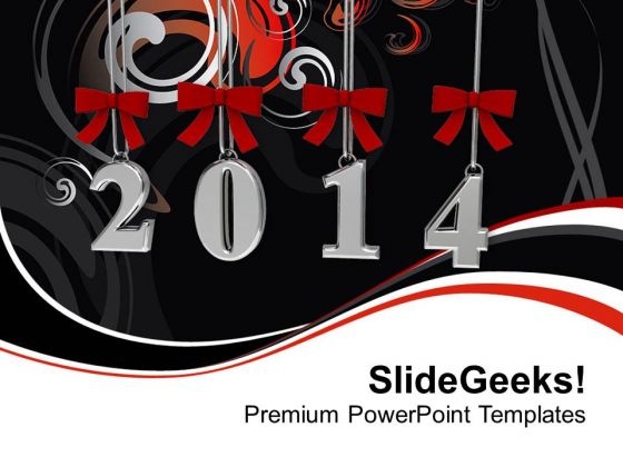 New Year 2014 Business PowerPoint Template 1113 New Year 2014 Business PowerPoint Template 1113