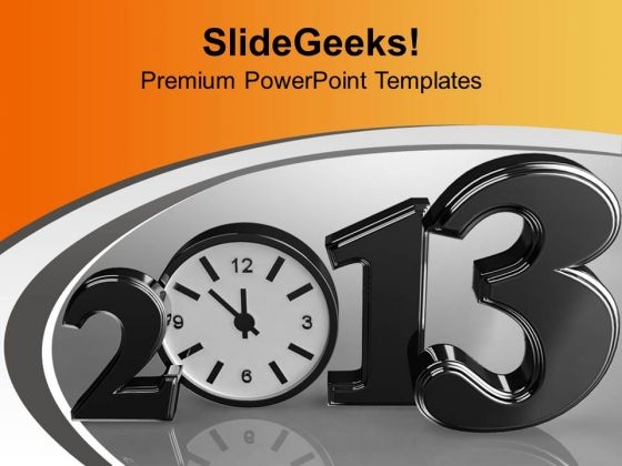 New Year Celebration Clocks PowerPoint Templates Ppt Backgrounds For Slides 1212