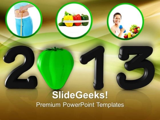 New Year With Nutritional Concept Health PowerPoint Templates Ppt Backgrounds For Slides 1212 New Year With Nutritional Concept Health PowerPoint Templates Ppt Backgrounds For Slides 1212