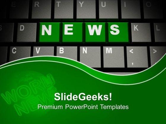 News On Computer Keyboard Communication PowerPoint Templates Ppt Backgrounds For Slides 1112