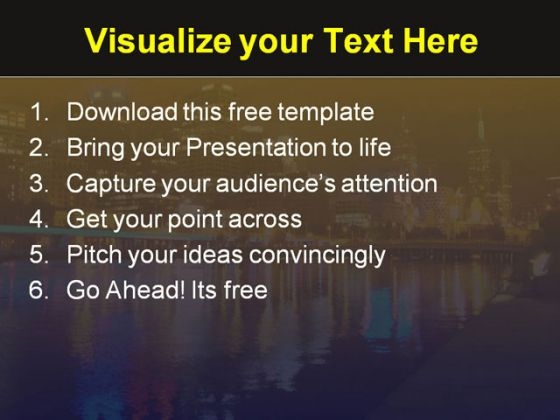 Nightlife City PowerPoint Template editable idea