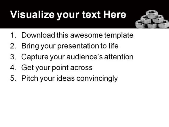 Nuts Industrial PowerPoint Template 0610 downloadable template