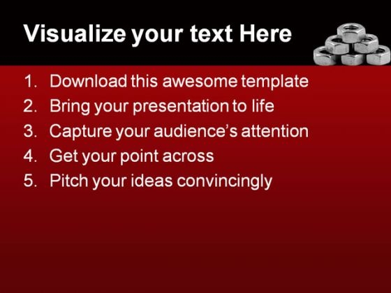 Nuts Industrial PowerPoint Template 0610 impactful template