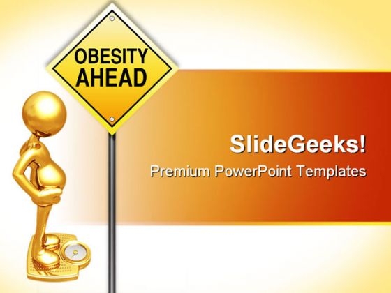 Obesity Road Sign Metaphor PowerPoint Templates And PowerPoint Backgrounds 0711 Obesity Road Sign Metaphor PowerPoint Templates And PowerPoint Backgrounds 0711