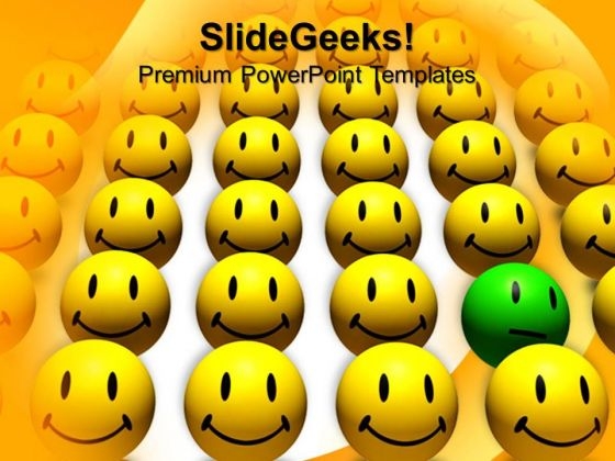 Odd One Out Smiley Leadership PowerPoint Templates And PowerPoint Themes 0812 Odd One Out Smiley Leadership PowerPoint Templates And PowerPoint Themes 0812