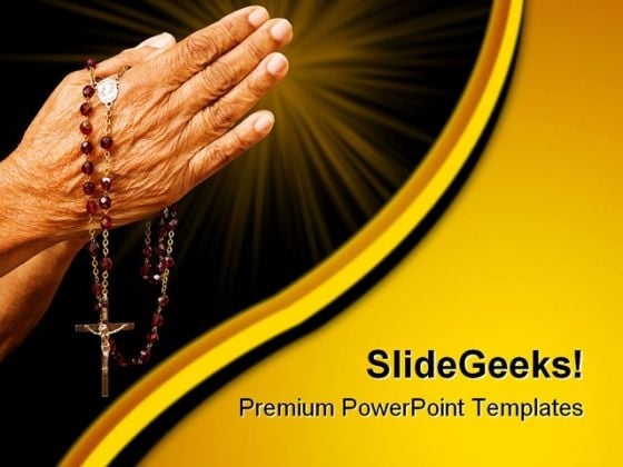 Old Hands Praying Religion PowerPoint Themes And PowerPoint Slides 0411