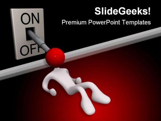 On Off People PowerPoint Template 0810 On Off People PowerPoint Template 0810