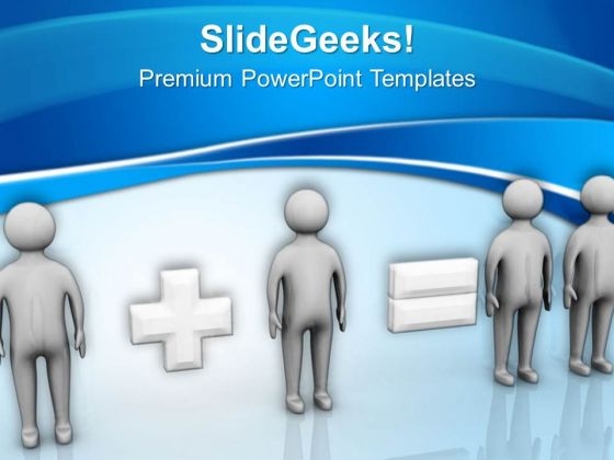 One Plus One Is Equal To Double PowerPoint Templates Ppt Backgrounds For Slides 0613 One Plus One Is Equal To Double PowerPoint Templates Ppt Backgrounds For Slides 0613