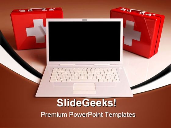Online First Aid Medical PowerPoint Background And Template 1210 Online First Aid Medical PowerPoint Background And Template 1210