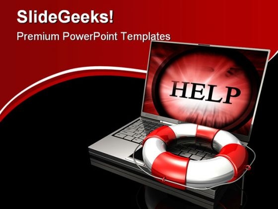 Online Help Internet PowerPoint Template 0910 Online Help Internet PowerPoint Template 0910