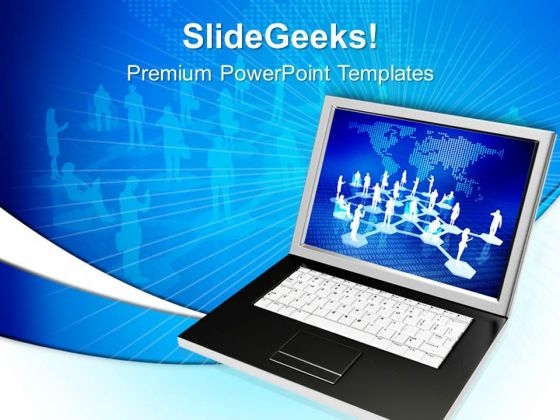 Online Network Communication PowerPoint Templates And PowerPoint Themes 0612
