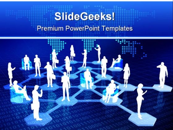 Online Network Community Global PowerPoint Templates And PowerPoint Backgrounds 0711