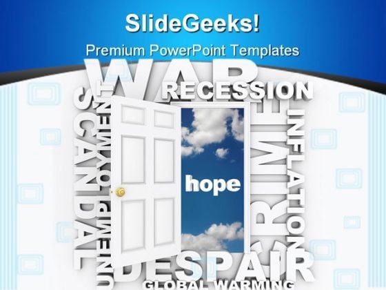 Open The Doorway To Hope Business PowerPoint Template 0910 Open The Doorway To Hope Business PowerPoint Template 0910