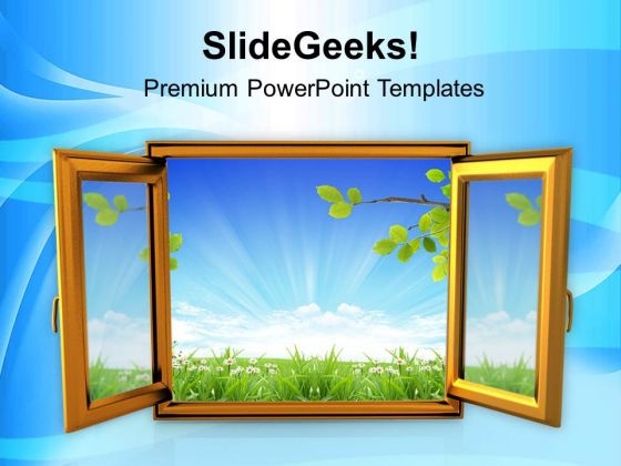 Open The Window Of Opportunity PowerPoint Templates Ppt Backgrounds For Slides 0613