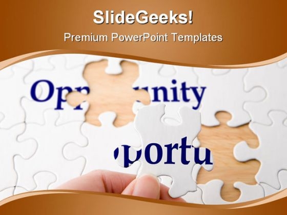 Opportunity Puzzles Business PowerPoint Template 1110 Opportunity Puzzles Business PowerPoint Template 1110