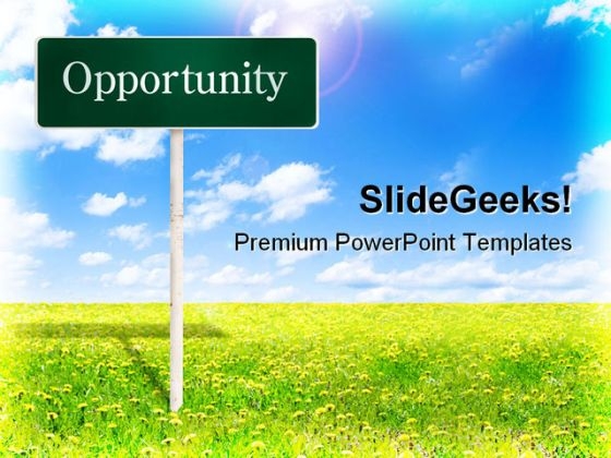 Opportunity Signpost Metaphor PowerPoint Themes And PowerPoint Slides 0811 Opportunity Signpost Metaphor PowerPoint Themes And PowerPoint Slides 0811