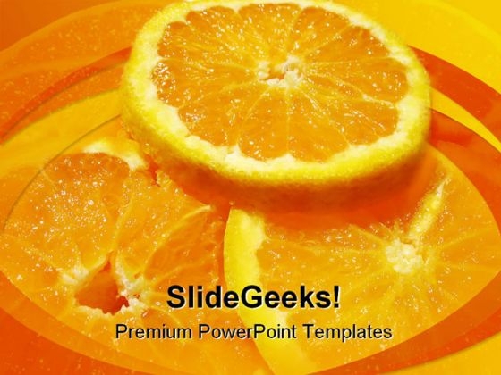 Orange Food PowerPoint Template 0810 Orange Food PowerPoint Template 0810