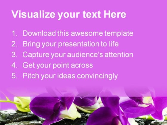Orchid Reflection Nature PowerPoint Template 0610 professional template