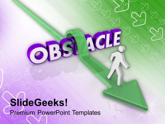Overcoming Obstacle To Achieve Goal PowerPoint Templates Ppt Backgrounds For Slides 0413