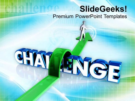 Overcoming The Challenge PowerPoint Templates Ppt Backgrounds For Slides 0413