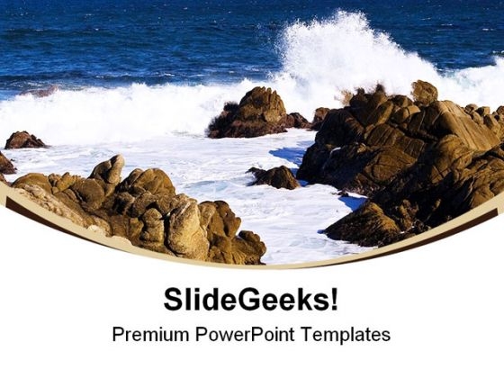 Pacific Grove Coastline Beach PowerPoint Template 1110 Pacific Grove Coastline Beach PowerPoint Template 1110