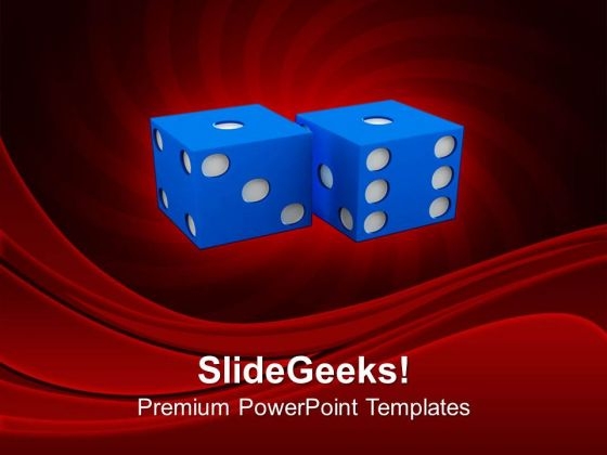 Pair Of Dice For Betting And Gambling Game PowerPoint Templates Ppt Backgrounds For Slides 0313 Pair Of Dice For Betting And Gambling Game PowerPoint Templates Ppt Backgrounds For Slides 0313