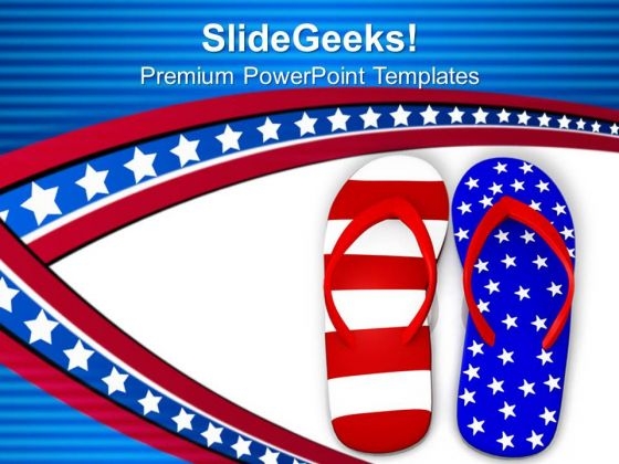 Pair Of Flip Flops American Background PowerPoint Templates Ppt Backgrounds For Slides 0413 Pair Of Flip Flops American Background PowerPoint Templates Ppt Backgrounds For Slides 0413
