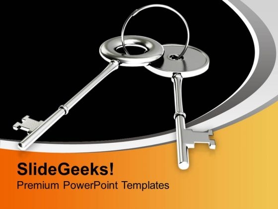 Pair Of Metallic Keys Security PowerPoint Templates Ppt Backgrounds For Slides 0213 Pair Of Metallic Keys Security PowerPoint Templates Ppt Backgrounds For Slides 0213