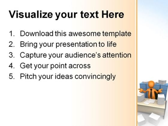 Paper Work Business PowerPoint Template 0510 analytical template