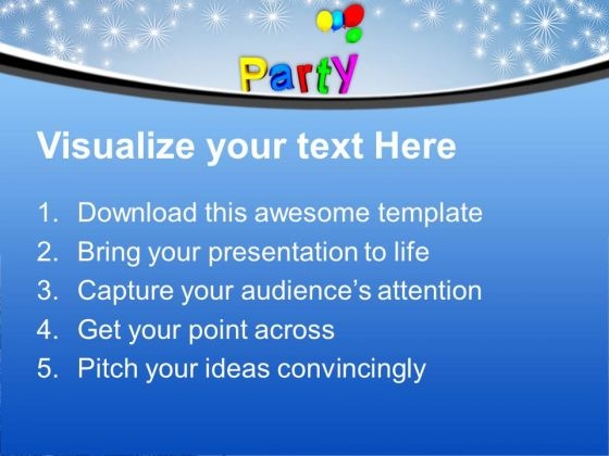 Party Balloons Holiday PowerPoint Templates Ppt Background For Slides 1112 image